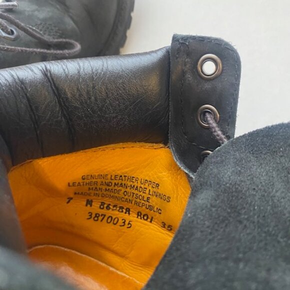 Timberland Black Leather Boots Size 7 8658A 200 Gram - Picture 7 of 11
